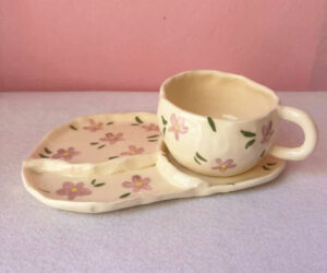 petit dej fleur rose