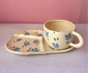 petit dej fleur bleu